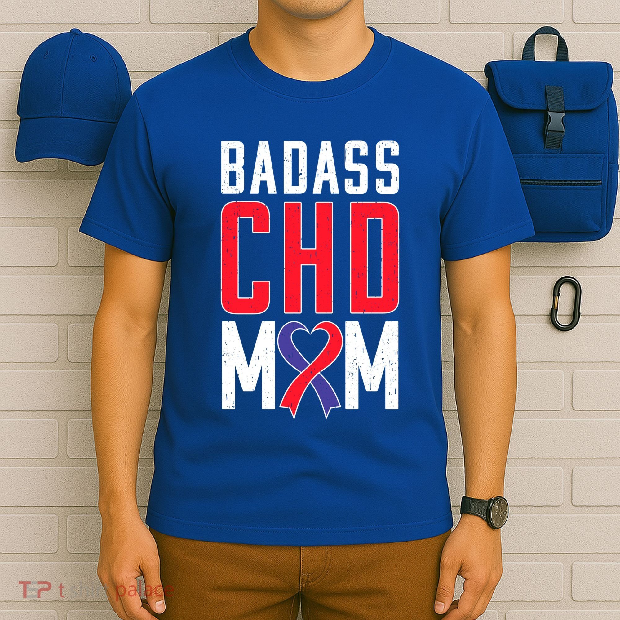 Chd Awareness Congenital Heart Chd Mom Ribbon Cute Gift T-Shirt