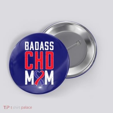 Chd Awareness Congenital Heart Chd Mom Ribbon Cute Gift Button