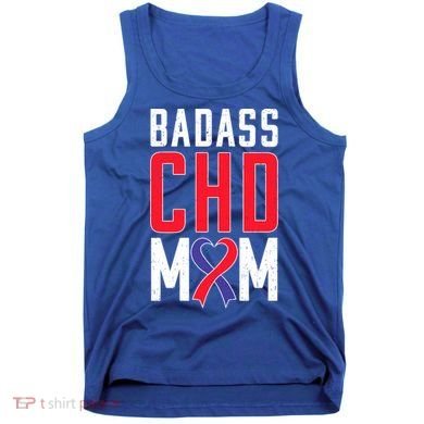 Chd Awareness Congenital Heart Chd Mom Ribbon Cute Gift Tank Top