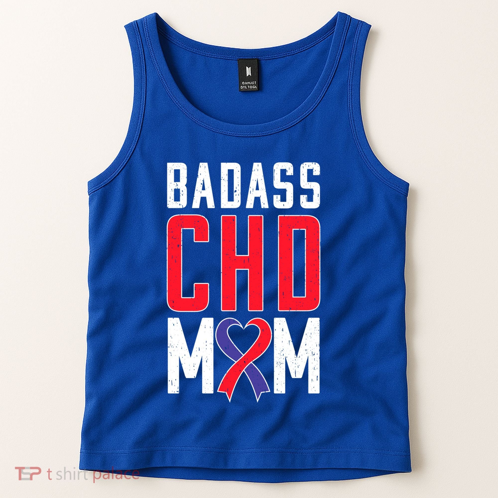 Chd Awareness Congenital Heart Chd Mom Ribbon Cute Gift Tank Top