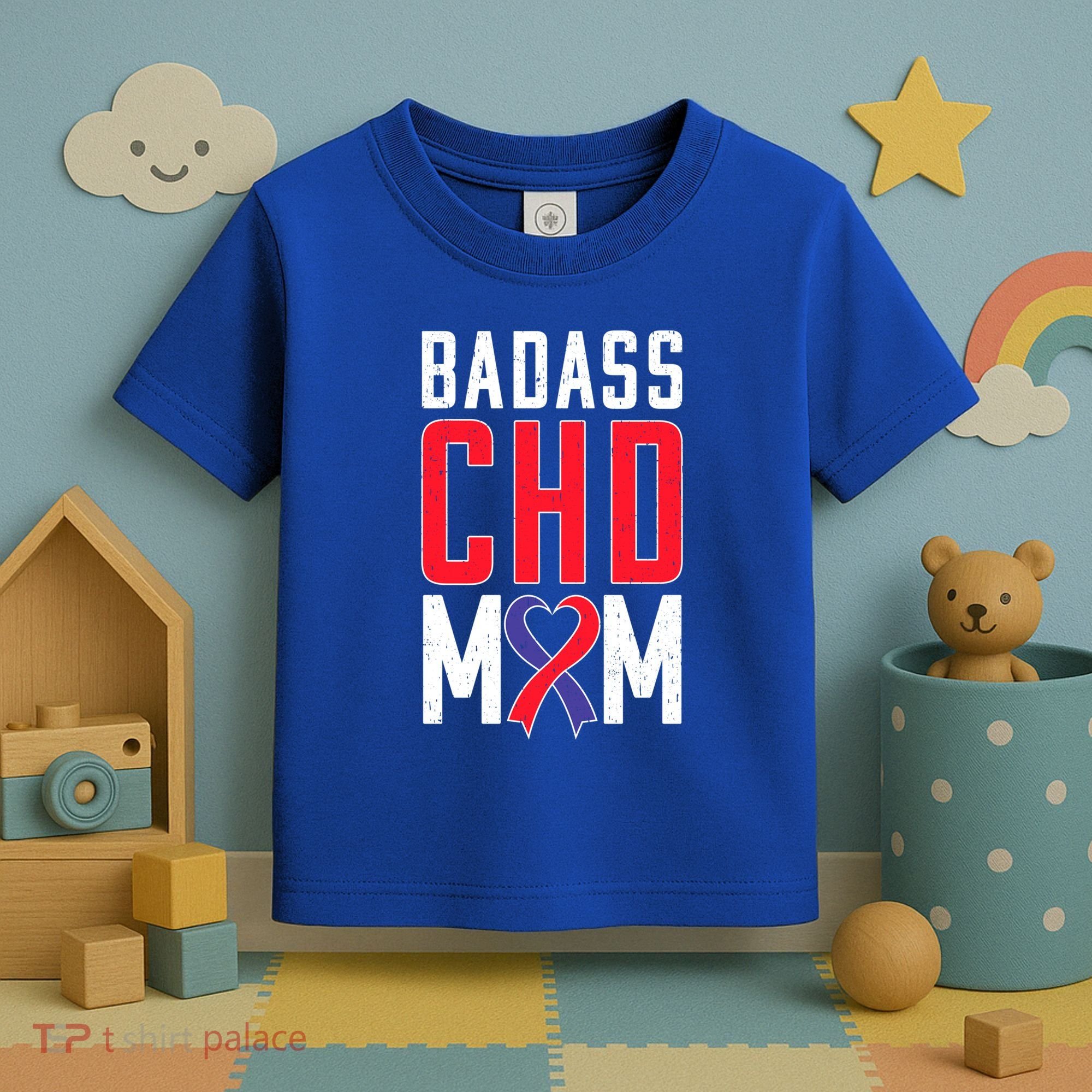 Chd Awareness Congenital Heart Chd Mom Ribbon Cute Gift Toddler T-Shirt