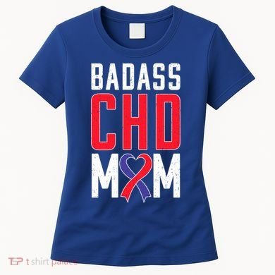 Chd Awareness Congenital Heart Chd Mom Ribbon Cute Gift Women's T-Shirt