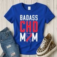 Chd Awareness Congenital Heart Chd Mom Ribbon Cute Gift Women's T-Shirt thumb 3