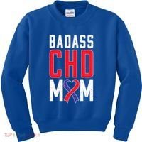 Chd Awareness Congenital Heart Chd Mom Ribbon Cute Gift Kids Sweatshirt thumb 0