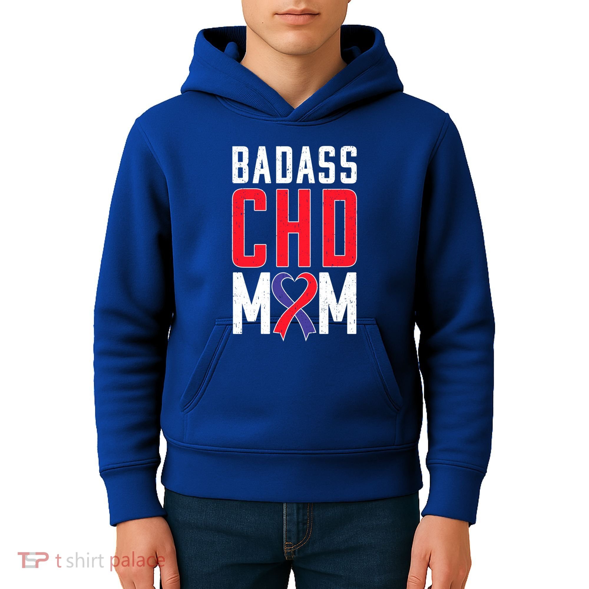 Chd Awareness Congenital Heart Chd Mom Ribbon Cute Gift Kids Hoodie