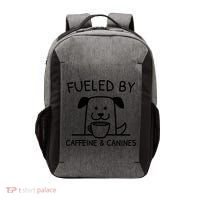 Caffeine And Canines Funny Coffee Dog Lover Morning  Vector Backpack thumb 0