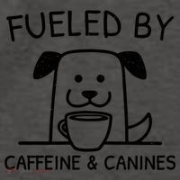 Caffeine And Canines Funny Coffee Dog Lover Morning  Vector Backpack thumb 2