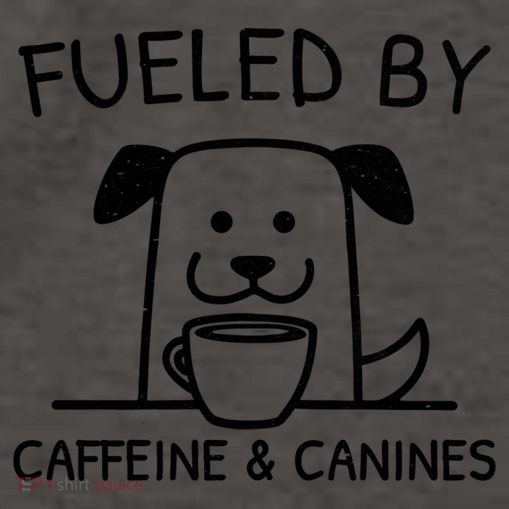 Caffeine And Canines Funny Coffee Dog Lover Morning  Vector Backpack