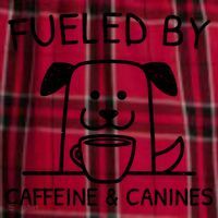 Caffeine And Canines Funny Coffee Dog Lover Morning  Women's Flannel Plaid Pajama Pants thumb 2