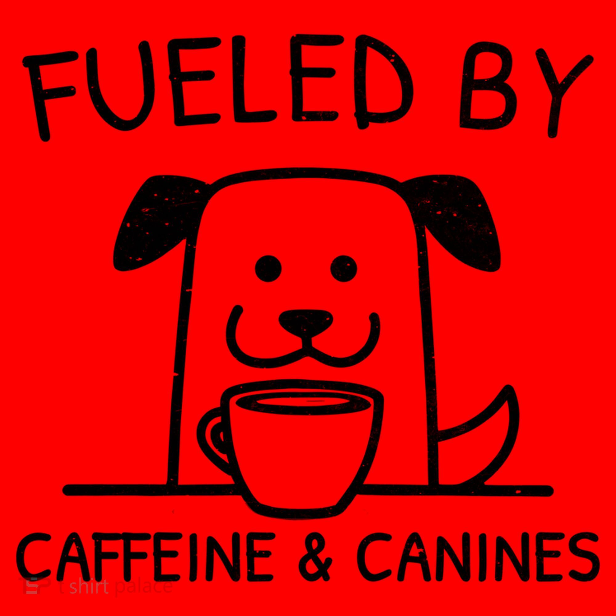 Caffeine And Canines Funny Coffee Dog Lover Morning  Santa Hat