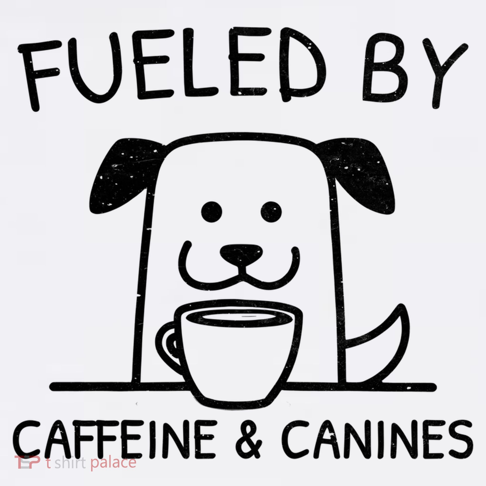 Caffeine And Canines Funny Coffee Dog Lover Morning  Hoodie