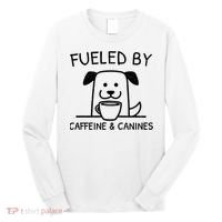 Caffeine And Canines Funny Coffee Dog Lover Morning  Long Sleeve Shirt thumb 0