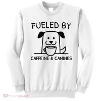 Caffeine And Canines Funny Coffee Dog Lover Morning  Sweatshirt thumb 0