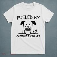 Caffeine And Canines Funny Coffee Dog Lover Morning  T-Shirt thumb 5