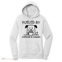 Caffeine And Canines Funny Coffee Dog Lover Morning  Women's Hoodie thumb 0