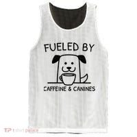 Caffeine And Canines Funny Coffee Dog Lover Morning  Mesh Reversible Basketball Jersey Tank thumb 0