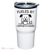 Caffeine And Canines Funny Coffee Dog Lover Morning  Tumbler thumb 0