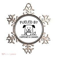 Caffeine And Canines Funny Coffee Dog Lover Morning  Ornament thumb 0