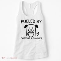 Caffeine And Canines Funny Coffee Dog Lover Morning  Women's Tank Top thumb 0