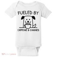 Caffeine And Canines Funny Coffee Dog Lover Morning  Baby Bodysuit thumb 0