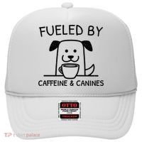 Caffeine And Canines Funny Coffee Dog Lover Morning  Hat thumb 0