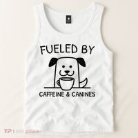 Caffeine And Canines Funny Coffee Dog Lover Morning  Tank Top thumb 2