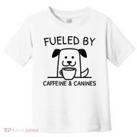 Caffeine And Canines Funny Coffee Dog Lover Morning  Toddler T-Shirt thumb 0