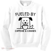 Caffeine And Canines Funny Coffee Dog Lover Morning  Kids Sweatshirt thumb 0