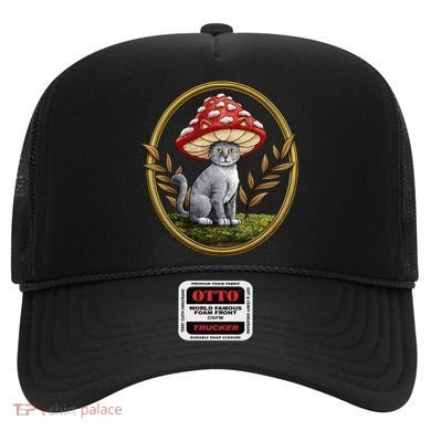 Cottagecore Aesthetic Cat with Mushroom Hat Hat