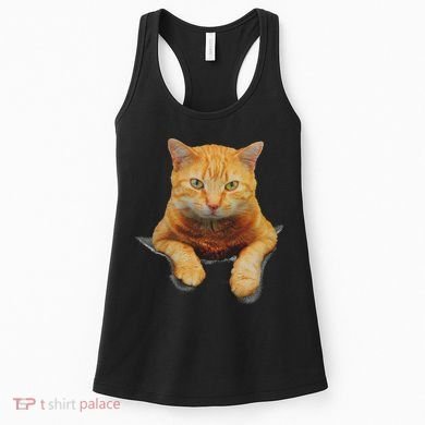 Cat Animals Creative Cat Motif Bag Cat Women's Tank Top