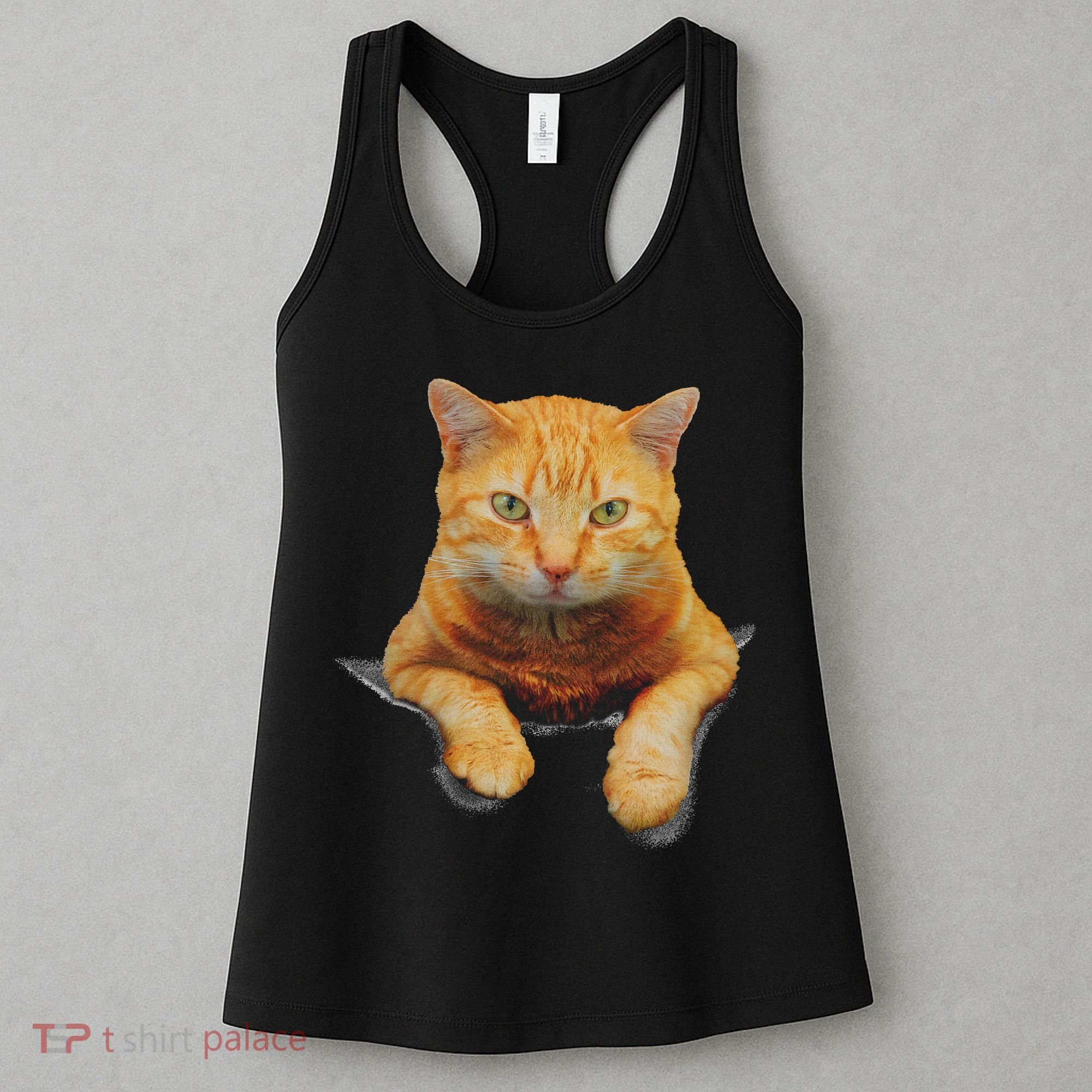 Cat Animals Creative Cat Motif Bag Cat Women's Tank Top