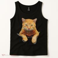 Cat Animals Creative Cat Motif Bag Cat Tank Top thumb 2