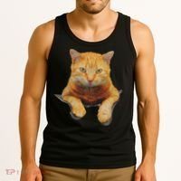 Cat Animals Creative Cat Motif Bag Cat Tank Top thumb 3