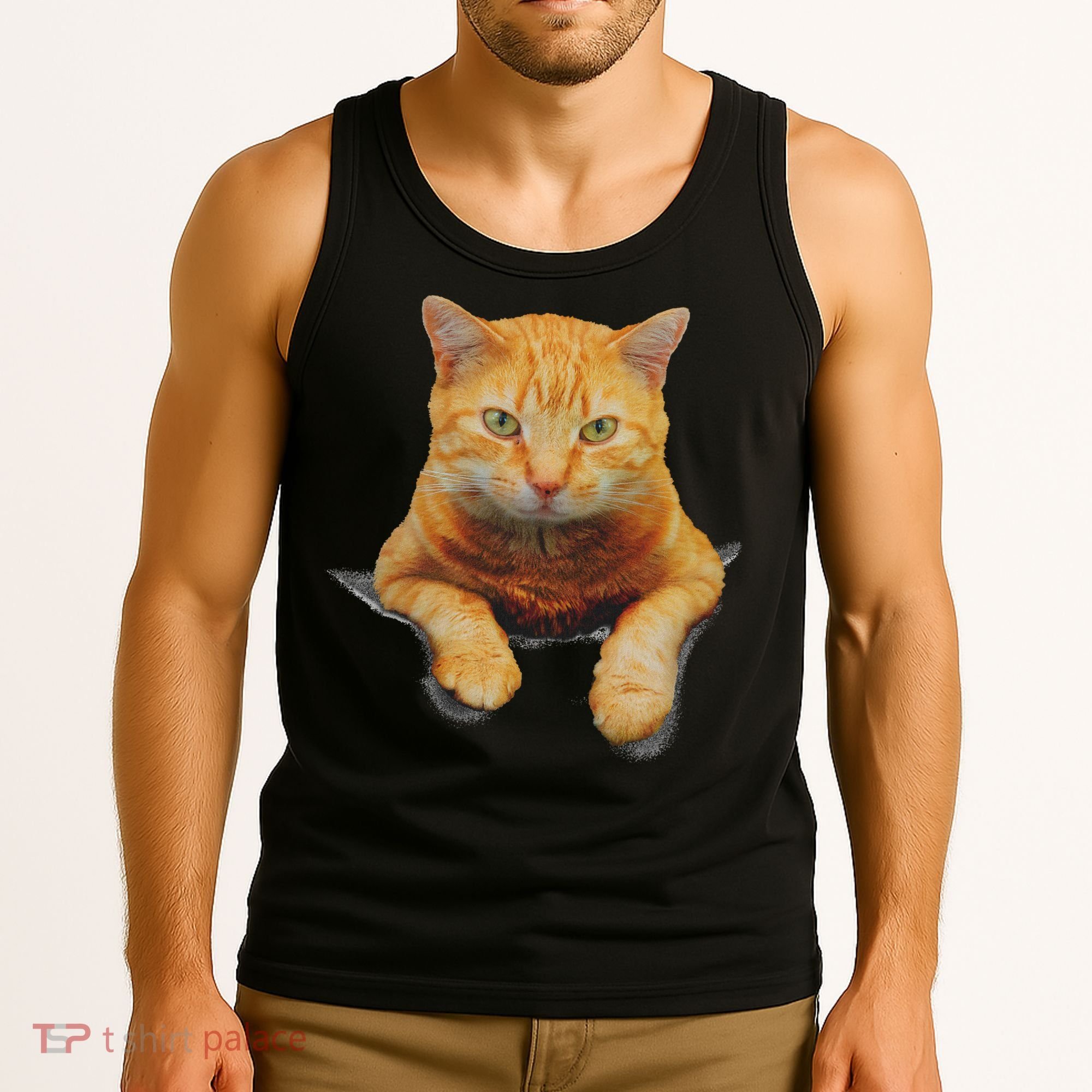 Cat Animals Creative Cat Motif Bag Cat Tank Top