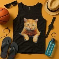Cat Animals Creative Cat Motif Bag Cat Tank Top thumb 4