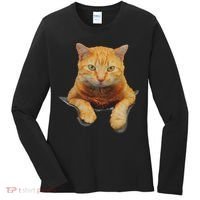 Cat Animals Creative Cat Motif Bag Cat Women's Long Sleeve Shirt thumb 0