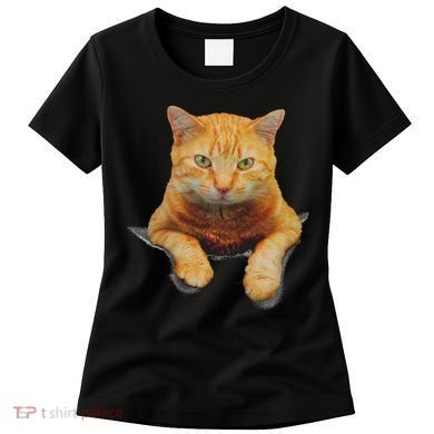 Cat Animals Creative Cat Motif Bag Cat Women's T-Shirt