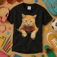 Cat Animals Creative Cat Motif Bag Cat Kids T-Shirt thumb 3