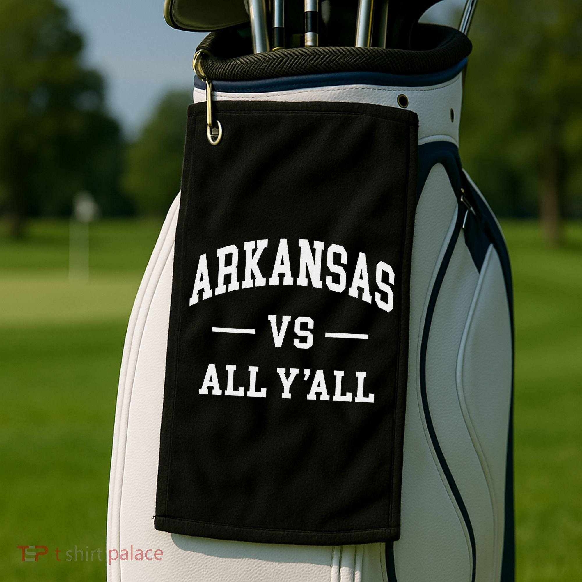 Co. Arkansas Classic, Red Short Golf Towel