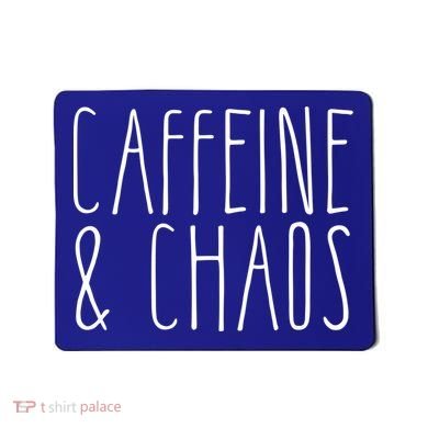 Caffeine And Chaos Gift I Need Coffee Gift Coffee Lover Great Gift Mousepad