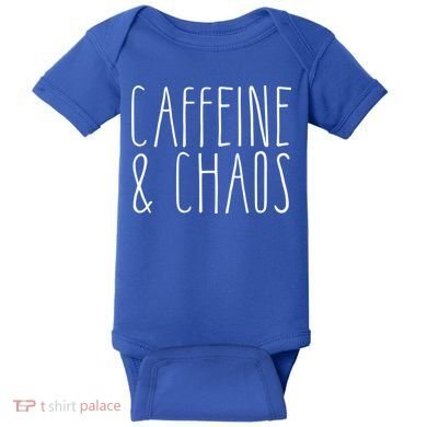 Caffeine And Chaos Gift I Need Coffee Gift Coffee Lover Great Gift Baby Bodysuit