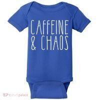 Caffeine And Chaos Gift I Need Coffee Gift Coffee Lover Great Gift Baby Bodysuit thumb 0