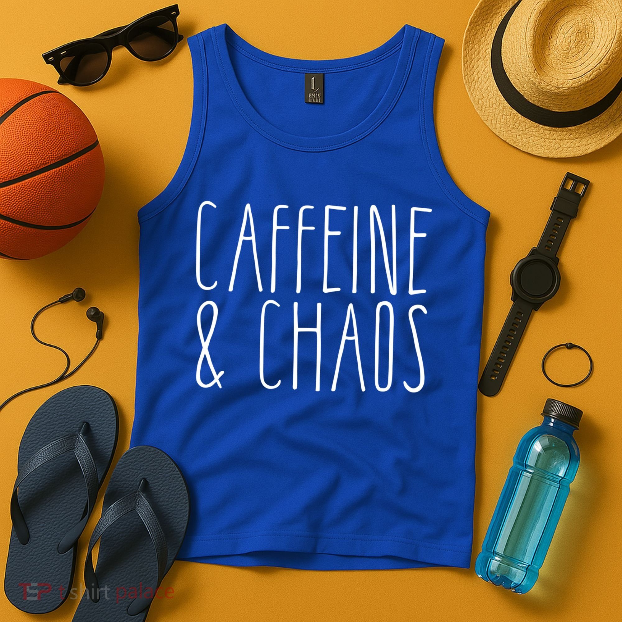Caffeine And Chaos Gift I Need Coffee Gift Coffee Lover Great Gift Tank Top