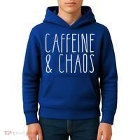Caffeine And Chaos Gift I Need Coffee Gift Coffee Lover Great Gift Kids Hoodie thumb 4