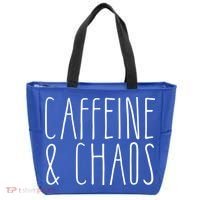 Caffeine And Chaos Gift I Need Coffee Gift Coffee Lover Great Gift Tote Bag thumb 0