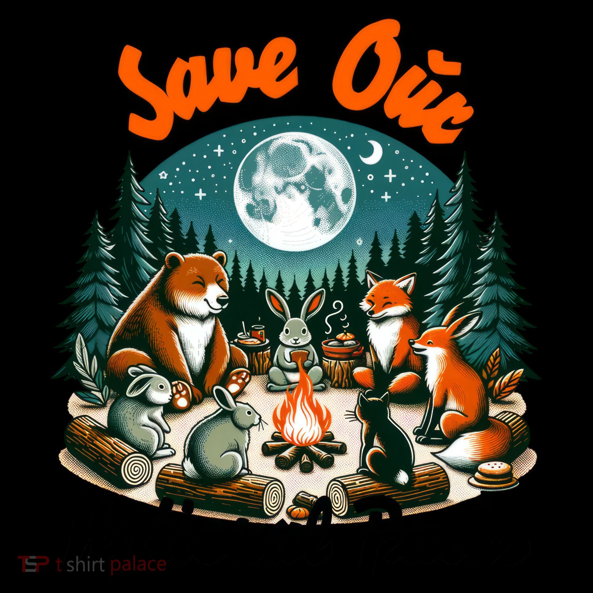 Cute Animals Camping Save Our National Parks Coaster