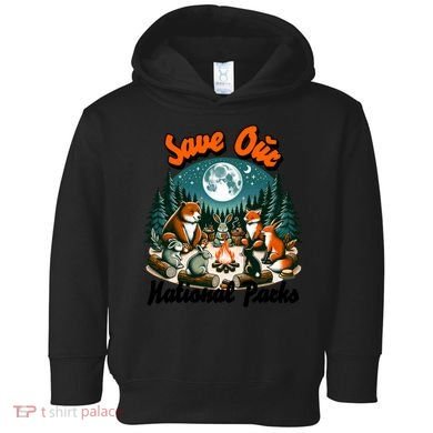 Cute Animals Camping Save Our National Parks Toddler Hoodie