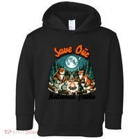 Cute Animals Camping Save Our National Parks Toddler Hoodie thumb 0