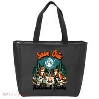 Cute Animals Camping Save Our National Parks Tote Bag thumb 0