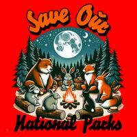 Cute Animals Camping Save Our National Parks Santa Hat thumb 1